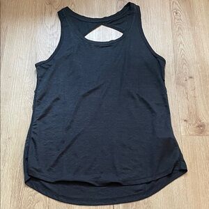 Source Unknown Black Tank Top with Back Cutout
